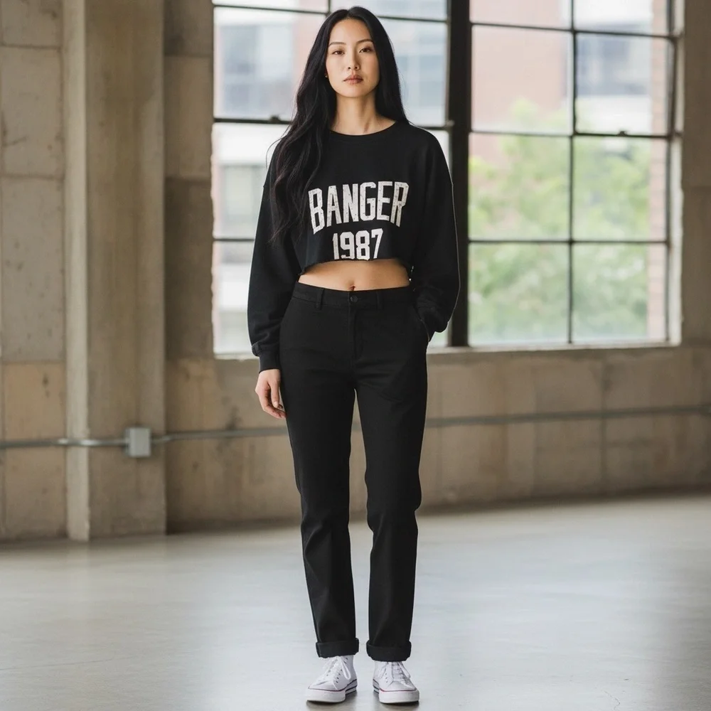 WS581 URBAN OUTFITTERS Banger Festival VSCO Crop Top Shirt L